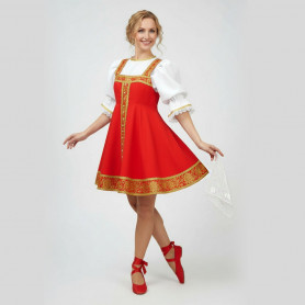 Сарафан с блузой Аленушка Плясовой, короткий