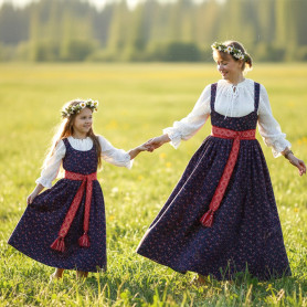 Русь сарафанная. Тула, хлопок, синий- фото 1